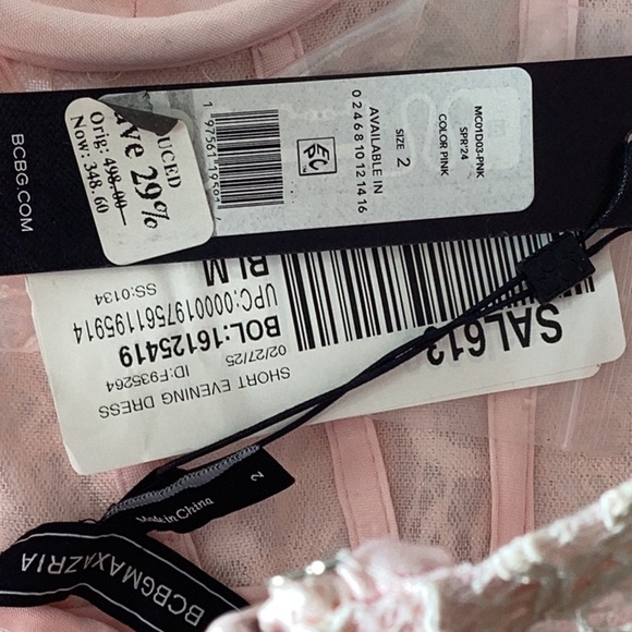 BCBGMAXAZRIA Women's Strapless Sweetheart Neck Midi Evening Dress.       C - Picture 8 of 10